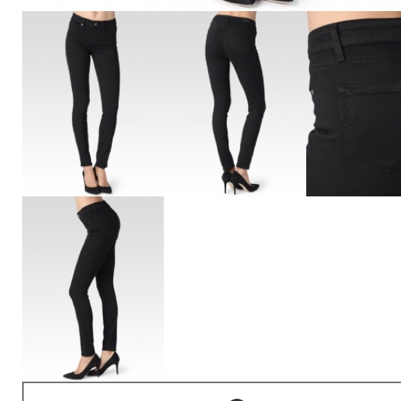 Paige Denim mid-rise black skinny jeans
