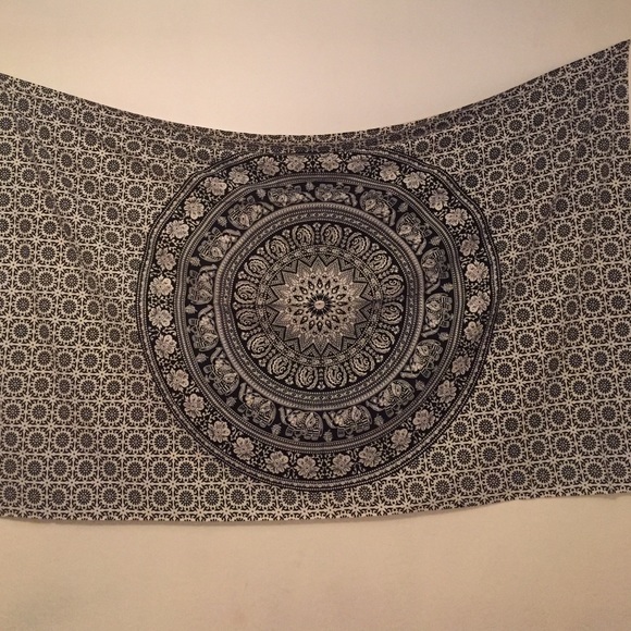 Black and white tapestry