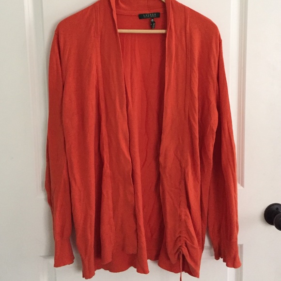 orange cardigan