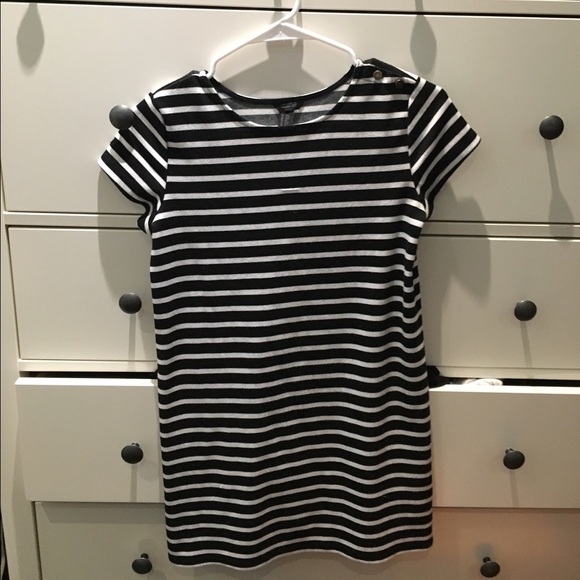 Stripped black and white tshirt dress (fitted ) - Picture 1 of 2
