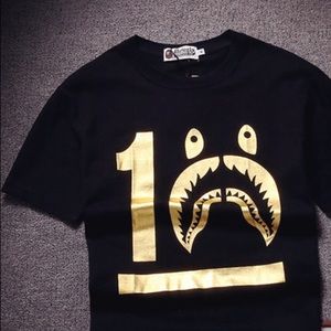 gold edition bape shirt
