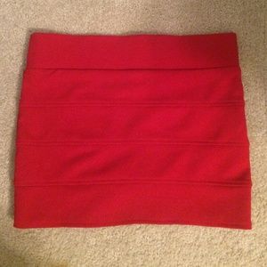 Body central red mini skirt