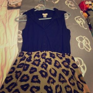 Casual high low cheetah dress.