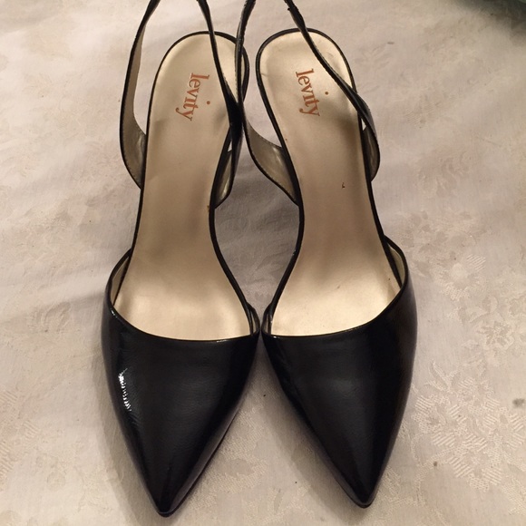 Black patient leather Levity heels