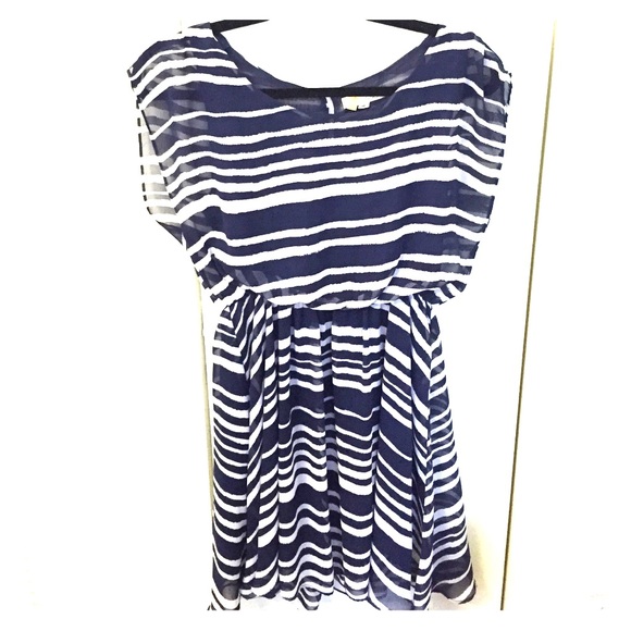Lush navy and white dress size M - Picture 1 of 1