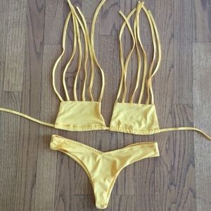 Brazilian yellow bikini