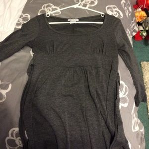 Grey casual dress.