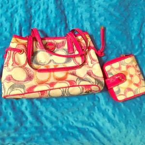 Authentic coach purse and wallet