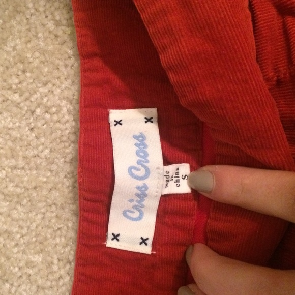 Corduroy red mini skirt! - Picture 3 of 4