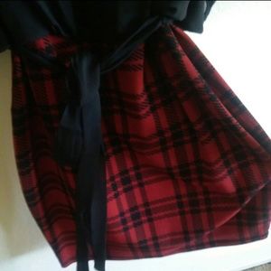 Black and plaid dress