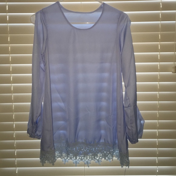 light blue loose shirt
