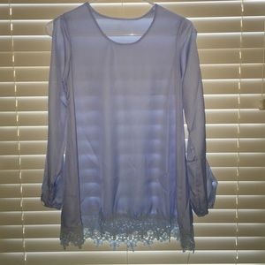 light blue loose shirt