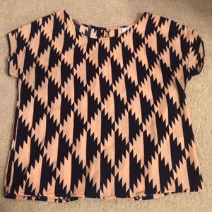 Open back box blouse