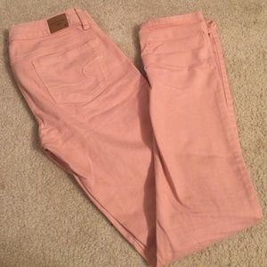 Pale pink jeans