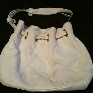 White Leather Bebe Bag