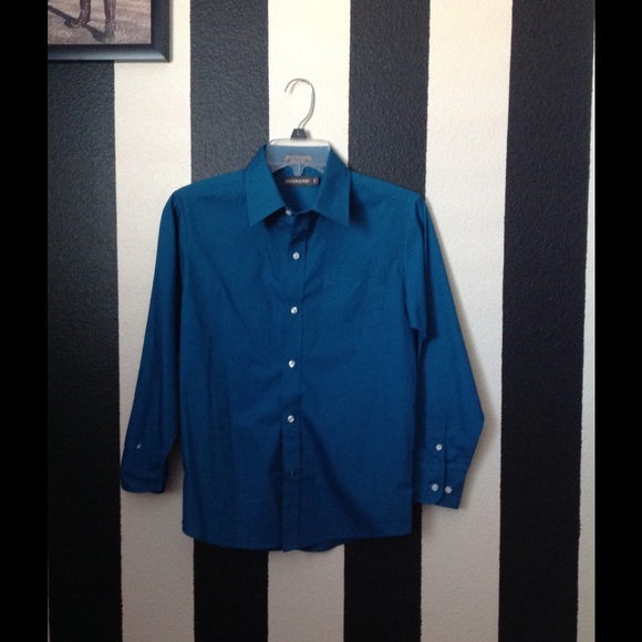 Dockers dressy kids shirt boys blue button down