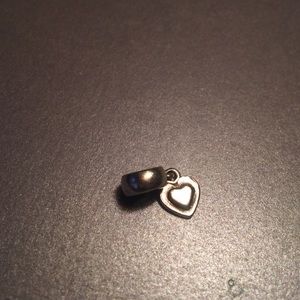 Sterling silver dangle heart charm