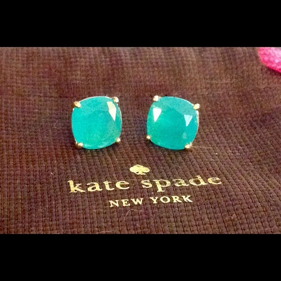 kate spade Jewelry - Kate Spade 14K Gold Filled Earrings Green