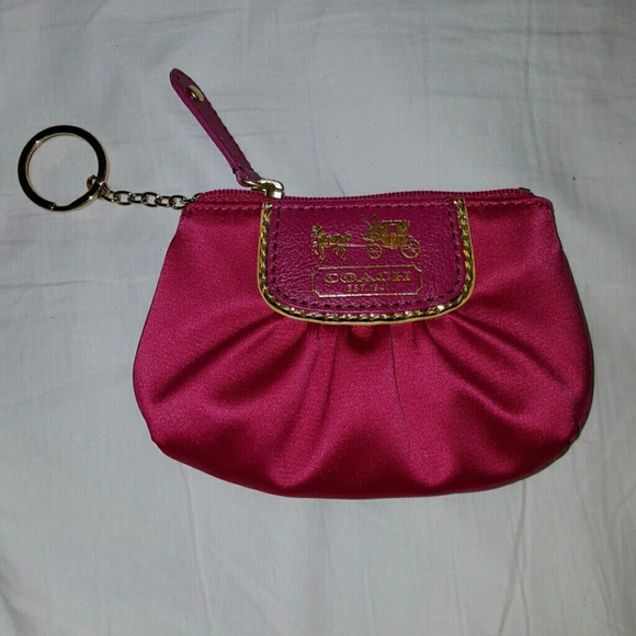 Authentic Coach Amanda satin mini skinny pink