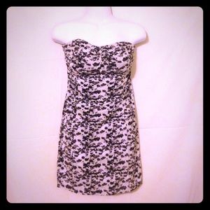 Short black and white dress