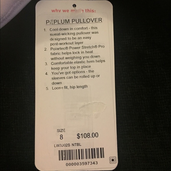 SOLD 🚫 Final drop! ⚡️! Lululemon Preplum Pullover - Picture 4 of 4