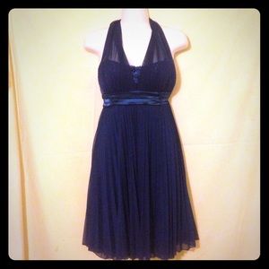 Blue backless dress