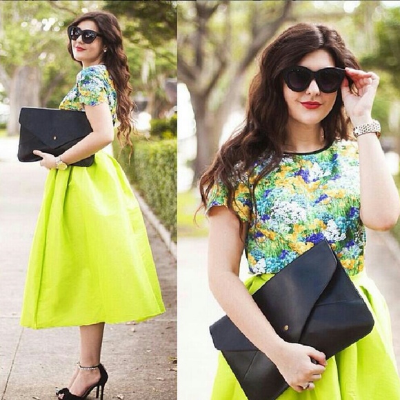 (SOLD!) Lime Green Full Skirt