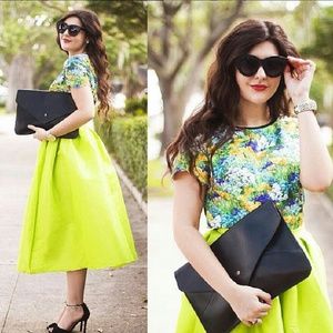 (SOLD!) Lime Green Full Skirt