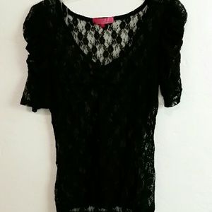 Black lace top