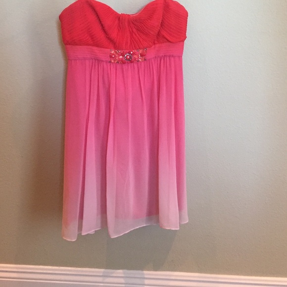 BCBG Max Azria Strapless Ombré Dress
