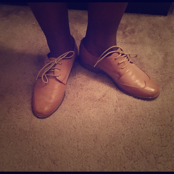 Tan oxfords