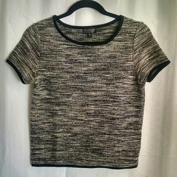 Boucl? Top Shop Woven Top