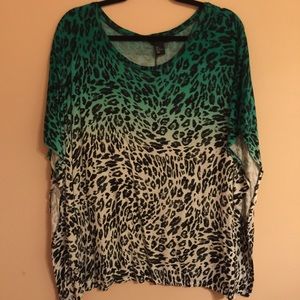 Leopard Print Ombré Top
