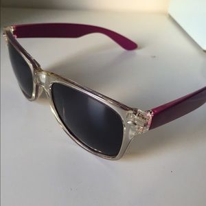 Clear and Pink/Purple Sunglasses
