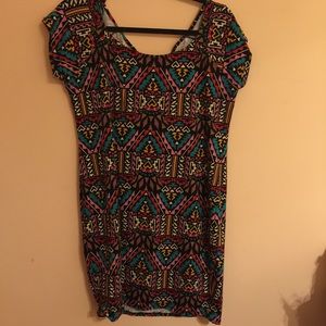 Aztec Print Bodycon Dress (NWOT)