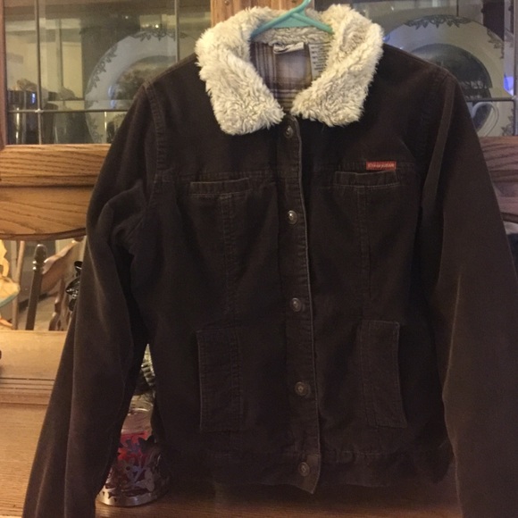 Roxy chocolate brown corduroy jacket