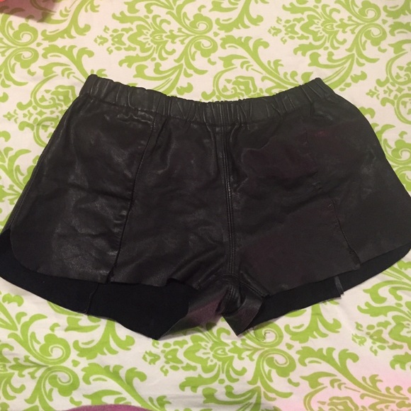 Vintage leather shorts
