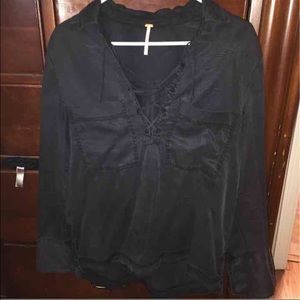 Free people lace up shirt