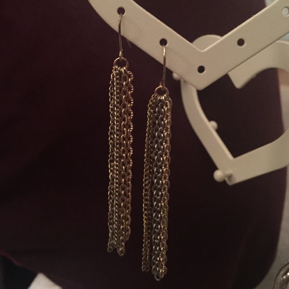 Gold and silver earrings