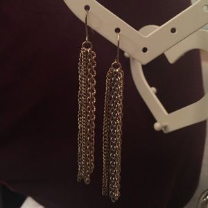 Gold and silver earrings