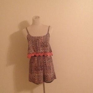 Patterned romper