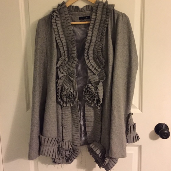 grey detailing coat
