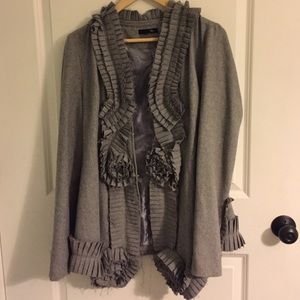 grey detailing coat