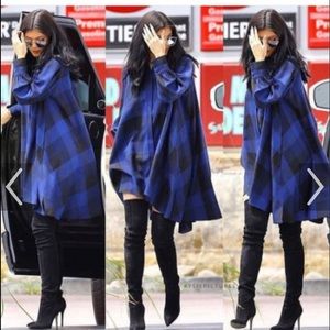 Kylie Jenner Inspired Flannel Dress