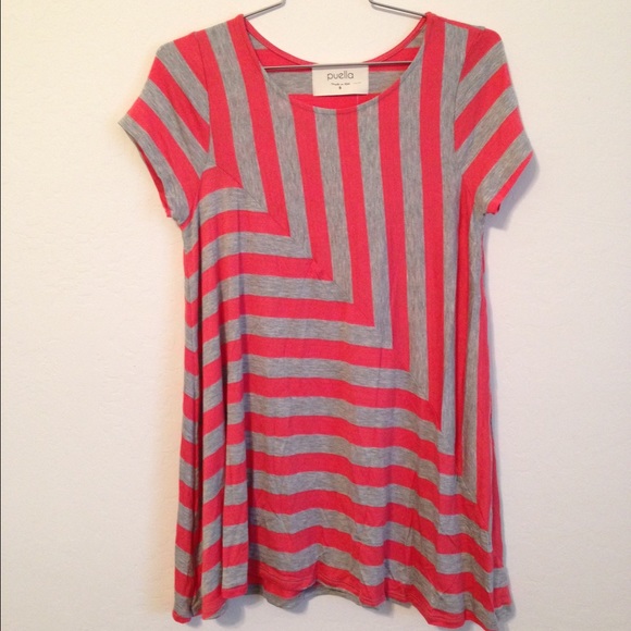 NWT Anthropologie Puella Angled Stripe Swing Top