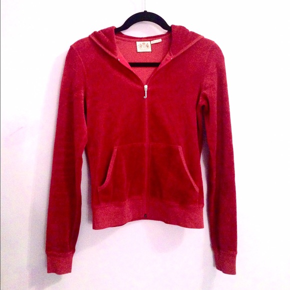 Red velour Juicy track jacket
