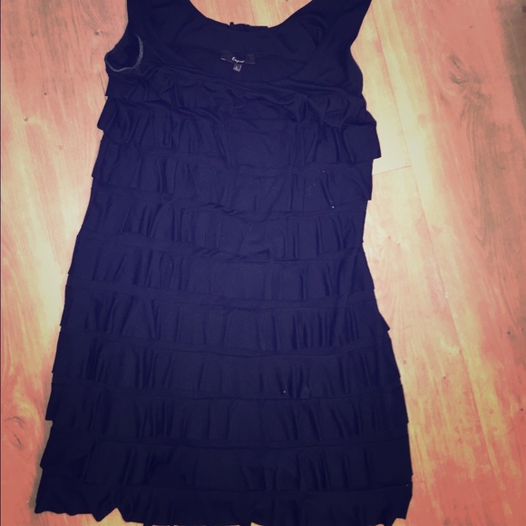 Black ruffled express dress
