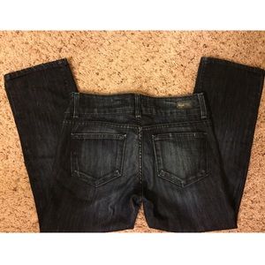 Super dark Paige cropped jeans