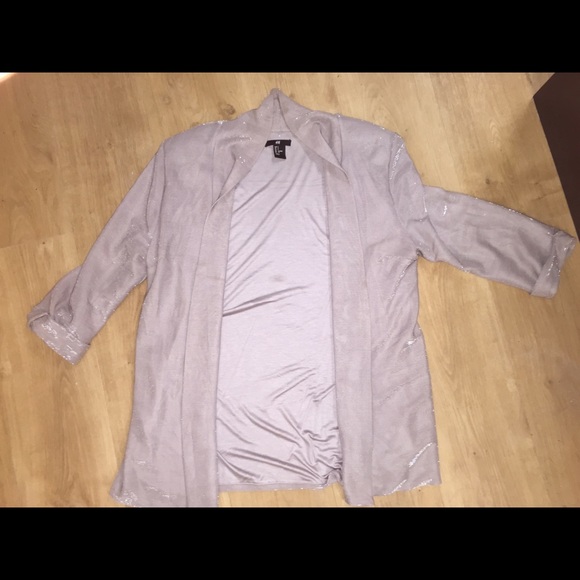 H&M over sized silver shimmer blazer