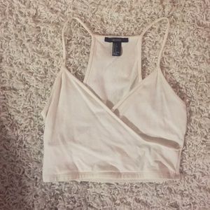 Forever 21- Ivory Crop Top Size: Small
